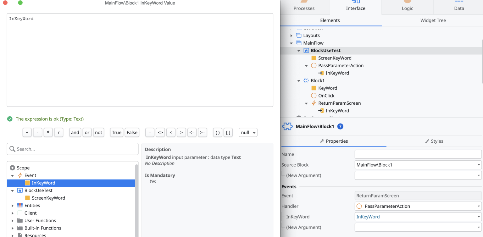 Outsystems Blockから画面にパラメータを渡す方法 | 雑魚雑魚エンジニアの備忘録